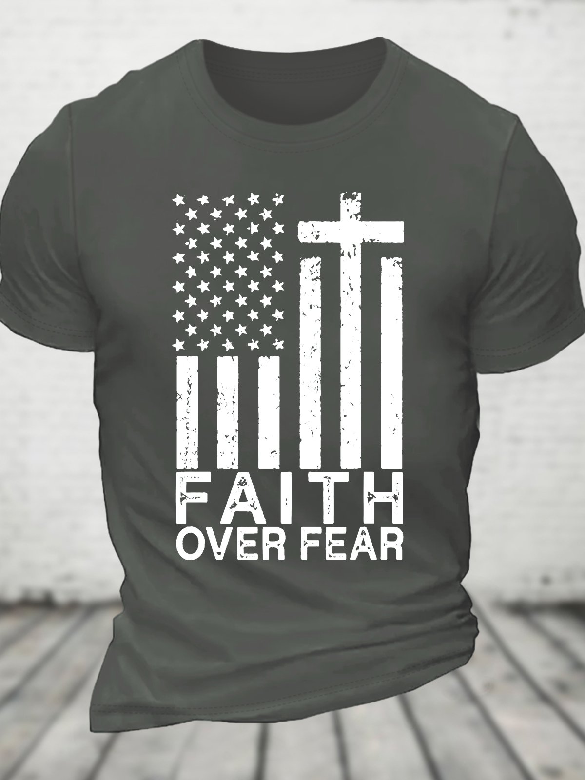 Men's Faith Over Fear Cotton T-shirt