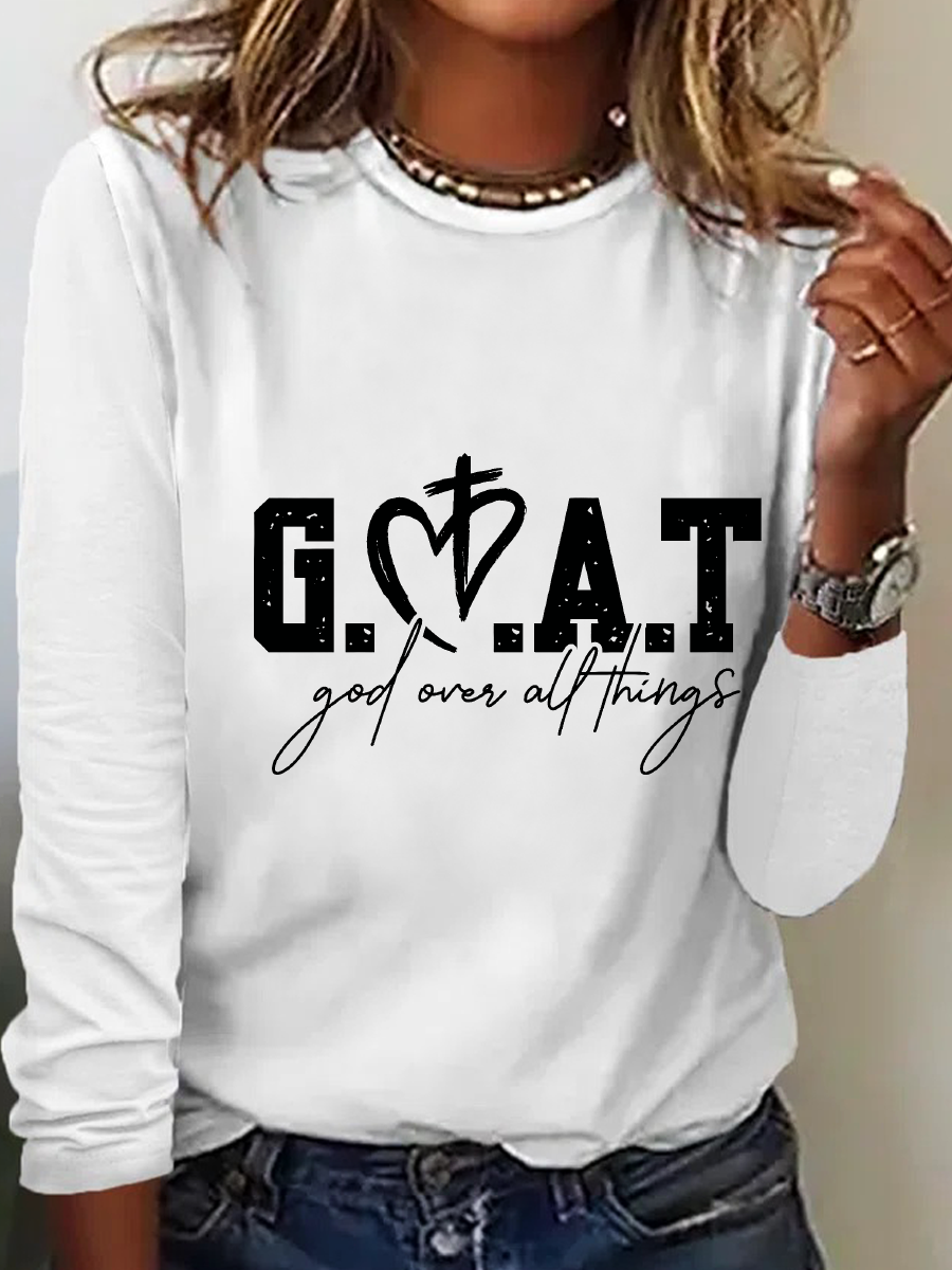 God Over All Things Casual Long Sleeve Shirt