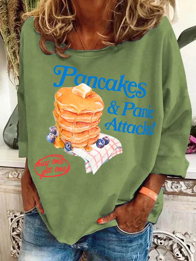 Pancakes And Panic Attacks Casual Sweatshirt