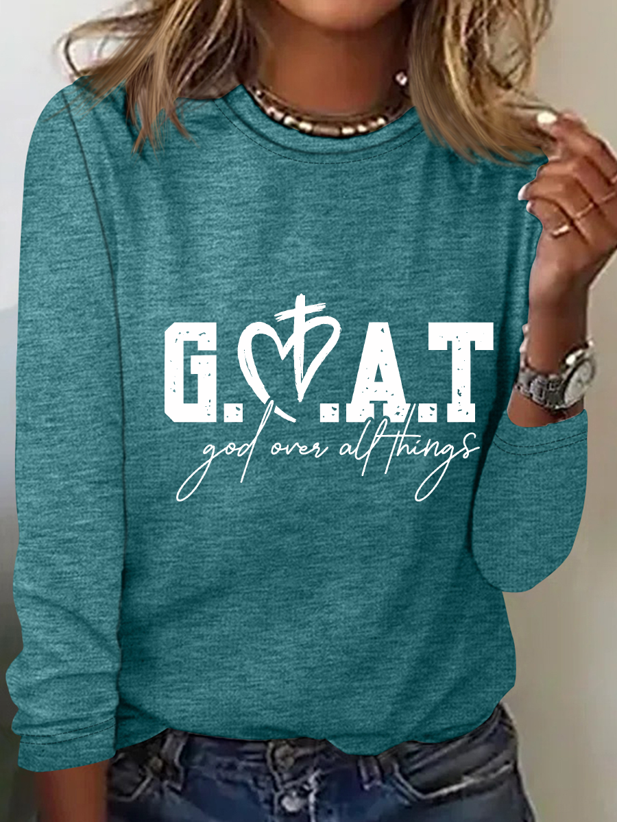 God Over All Things Casual Long Sleeve Shirt