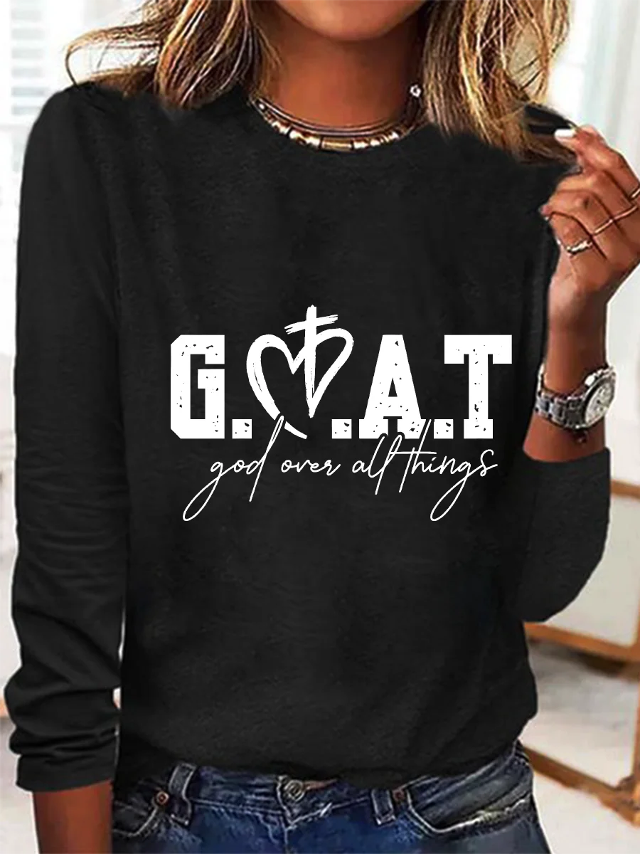 God Over All Things Casual Long Sleeve Shirt