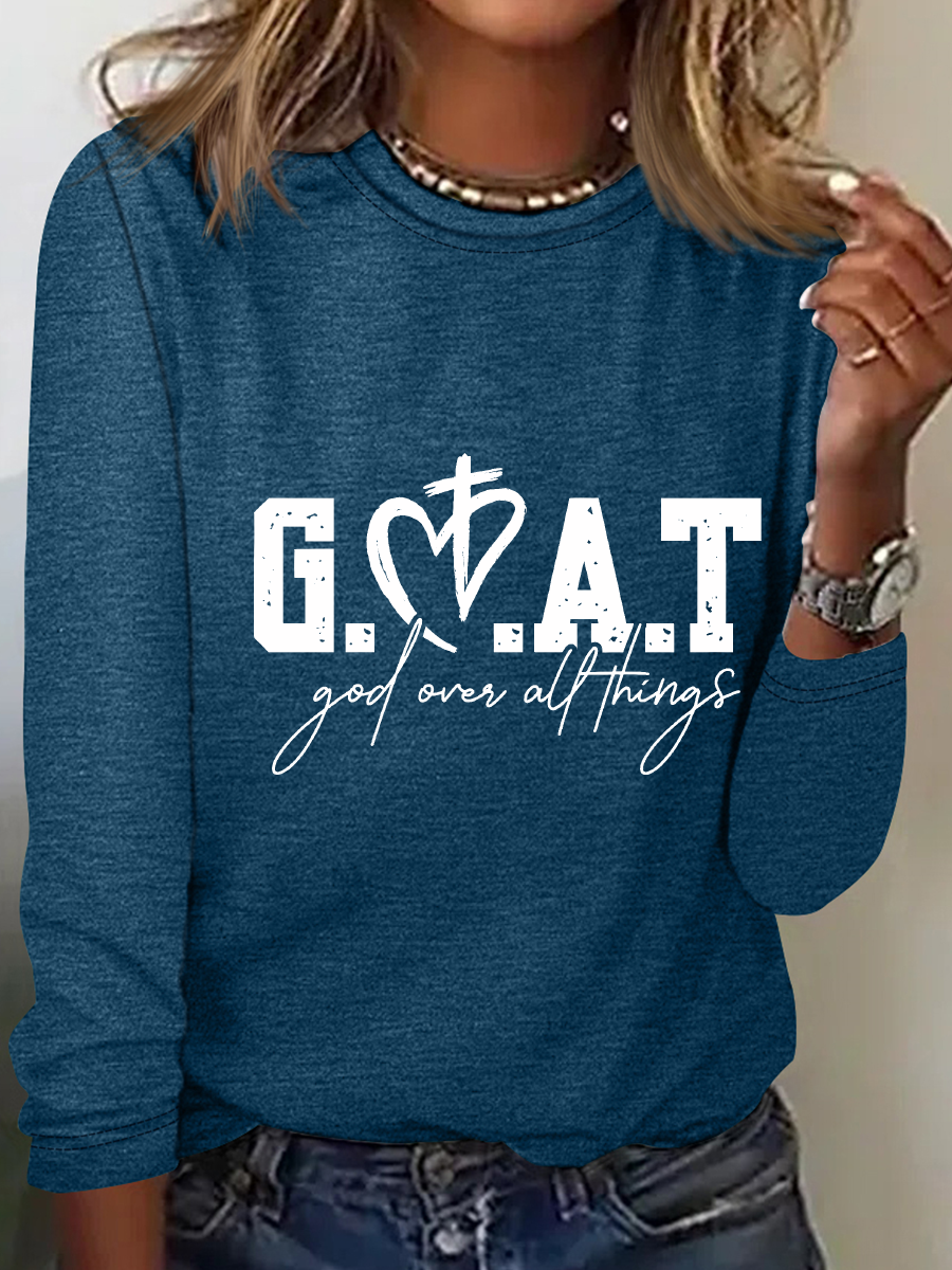 God Over All Things Casual Long Sleeve Shirt