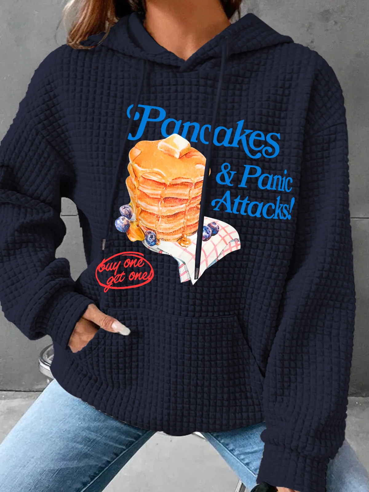 Pancakes And Panic Attacks Simple Loose Hoodie