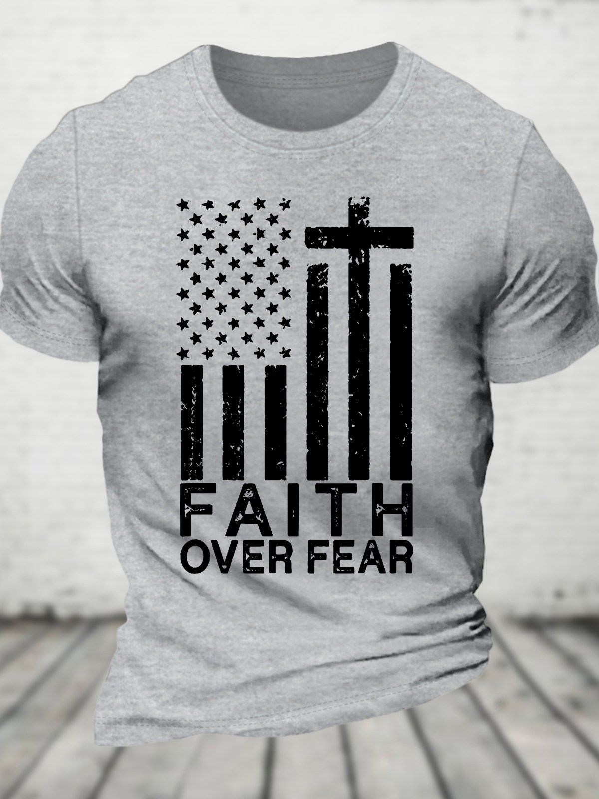 Men's Faith Over Fear Cotton T-shirt