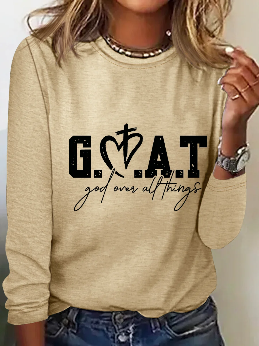 God Over All Things Casual Long Sleeve Shirt