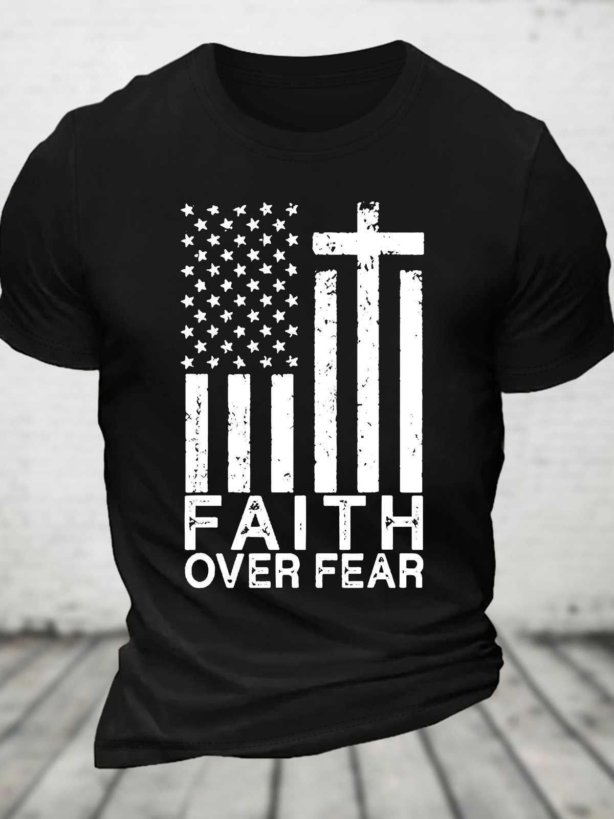 Men's Faith Over Fear Cotton T-shirt