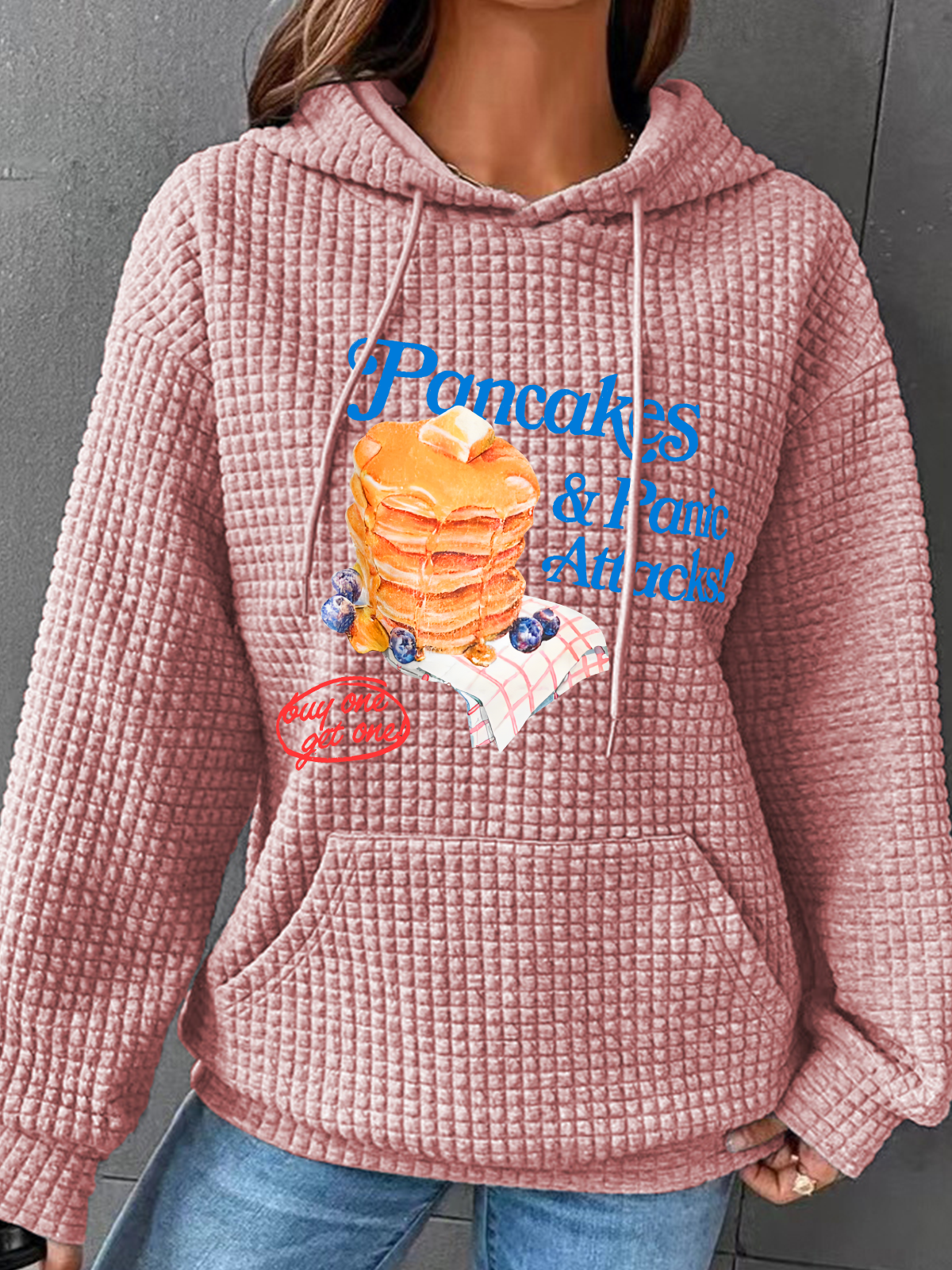 Pancakes And Panic Attacks Simple Loose Hoodie