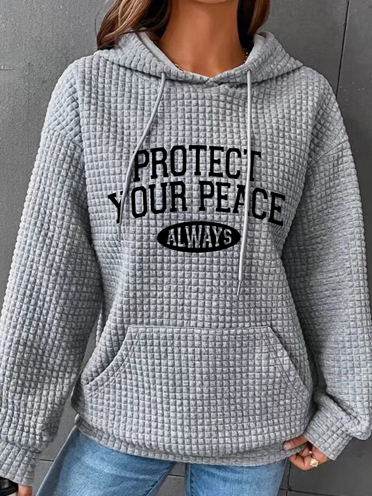 Protect Your Peace Simple Loose Hoodie