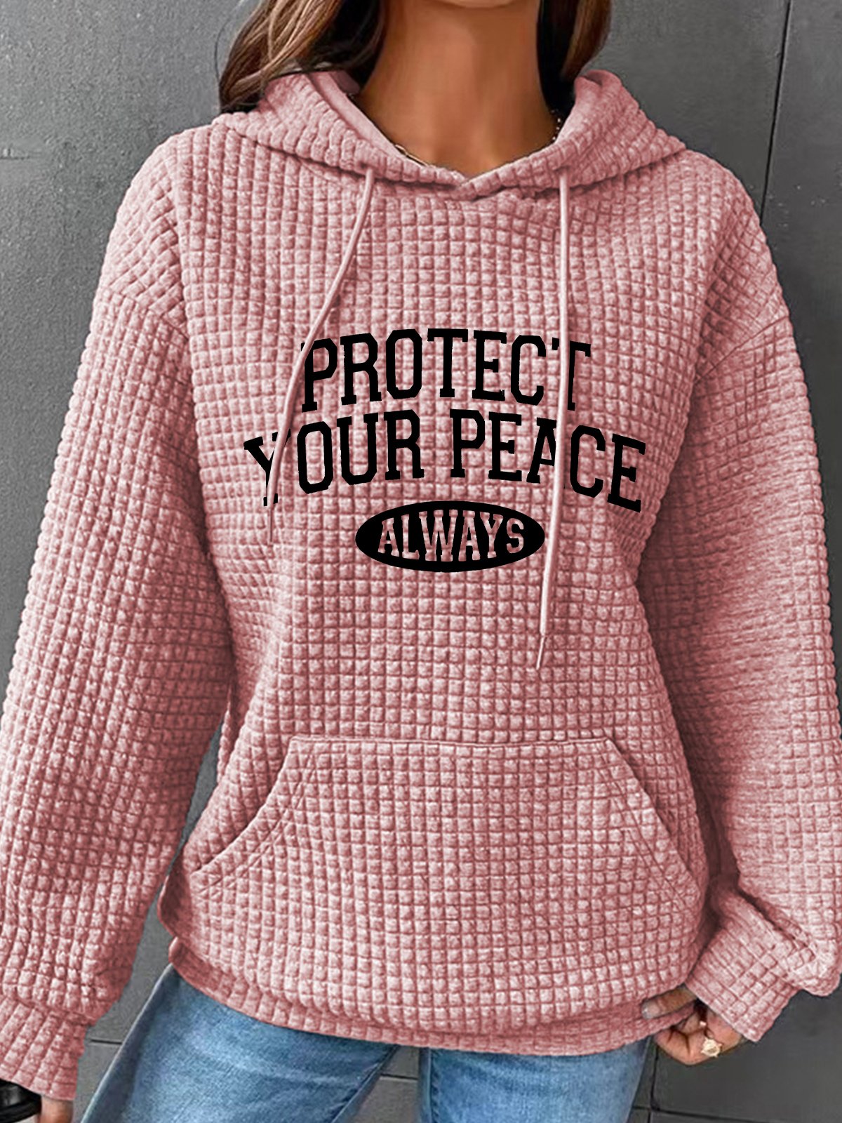 Protect Your Peace Simple Loose Hoodie