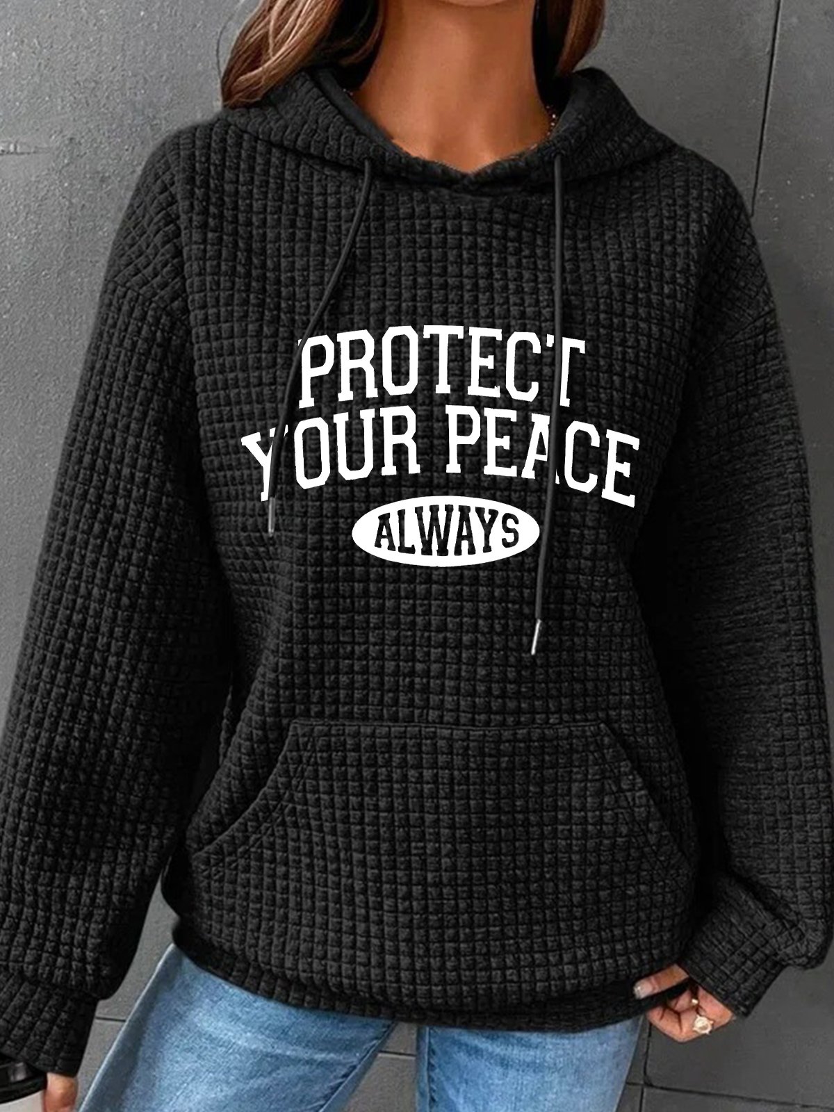 Protect Your Peace Simple Loose Hoodie