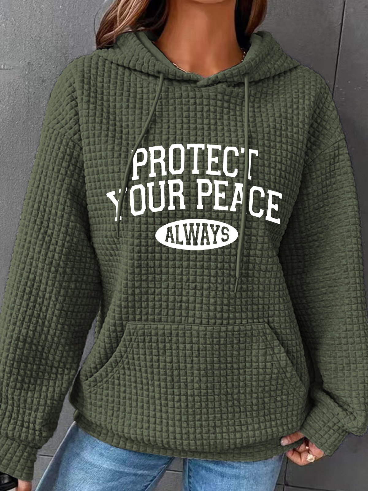 Protect Your Peace Simple Loose Hoodie