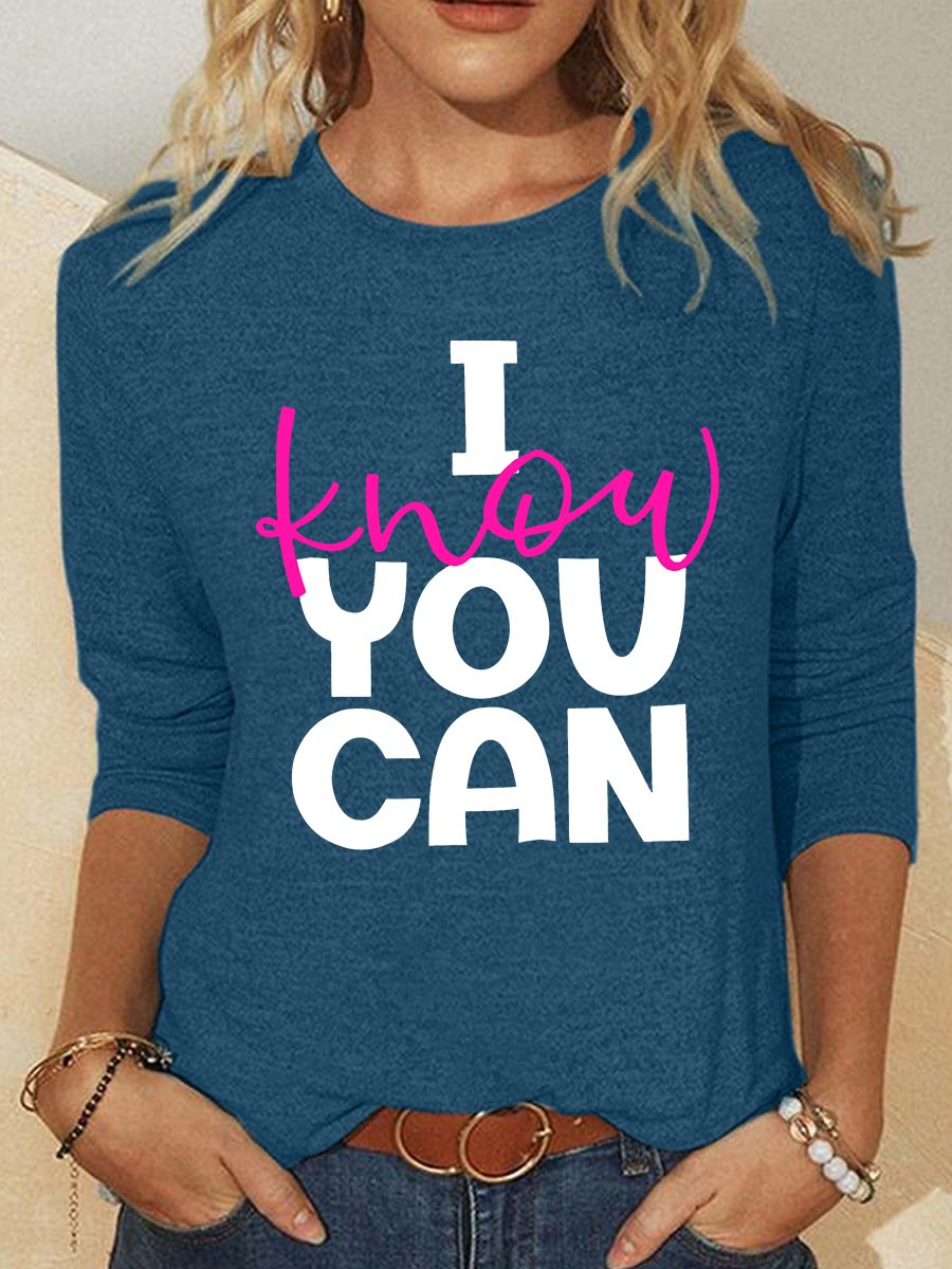 I Know You Can Do It Casual Long Sleeve Shirt