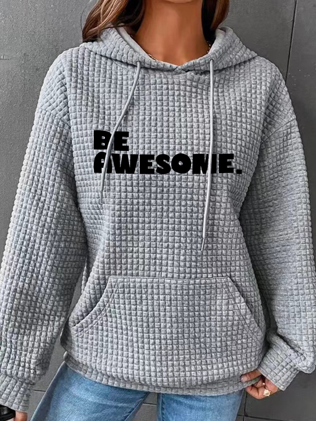 Be Awesome Simple Loose Hoodie