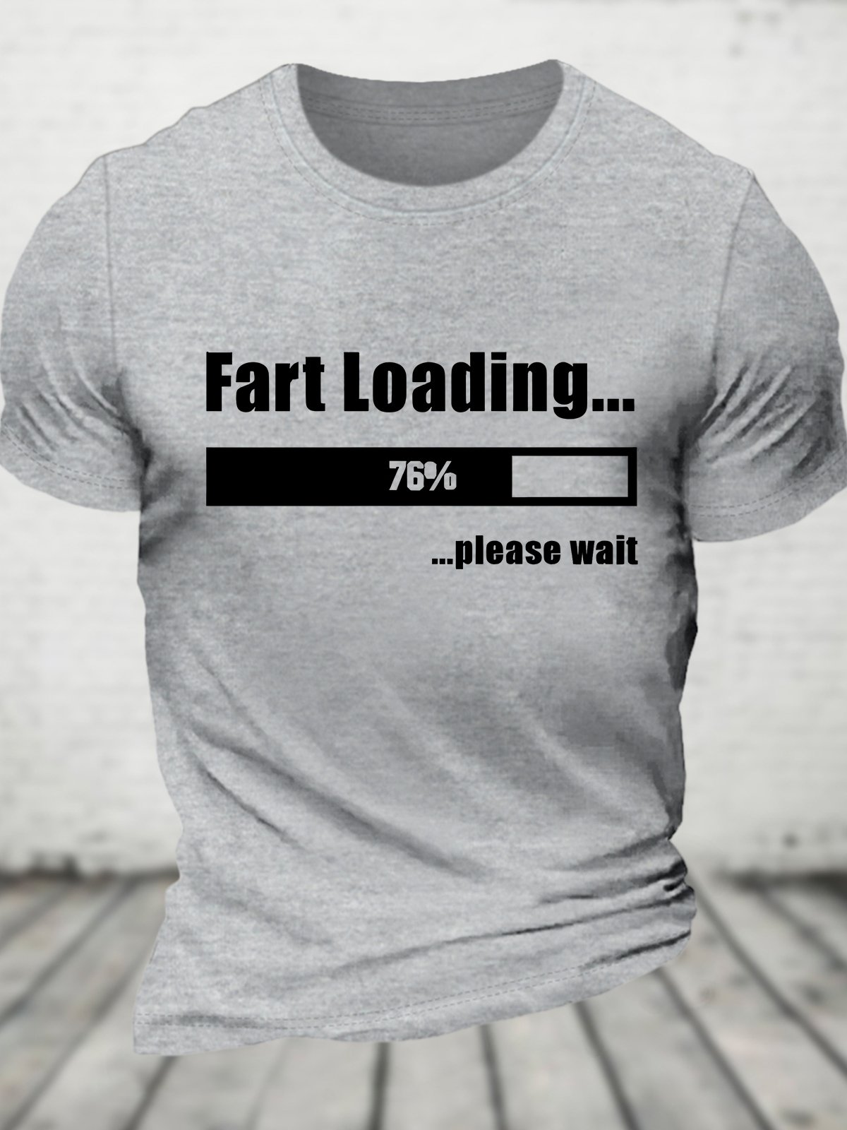 Fart Loading Funny T-shirt Humor Tee Joke Gag Cotton T-shirt