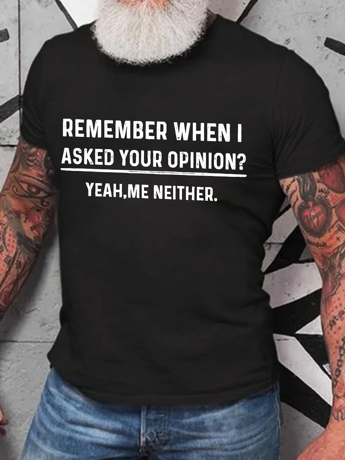 Funny Humor Shirt Your Opinion Funny Mens Cotton T-shirt