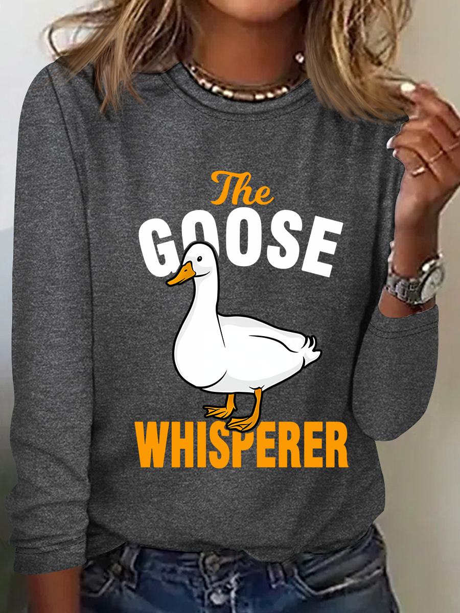 Goose Geese Whisperer Casual Long Sleeve Shirt