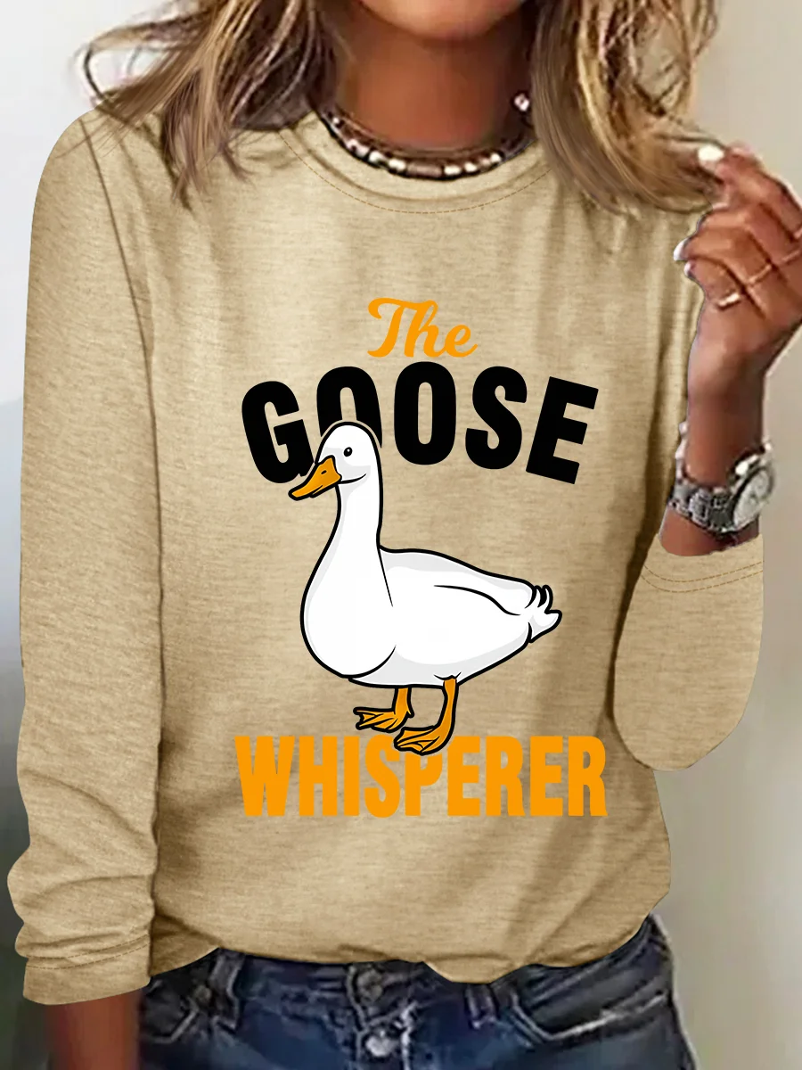 Goose Geese Whisperer Casual Long Sleeve Shirt