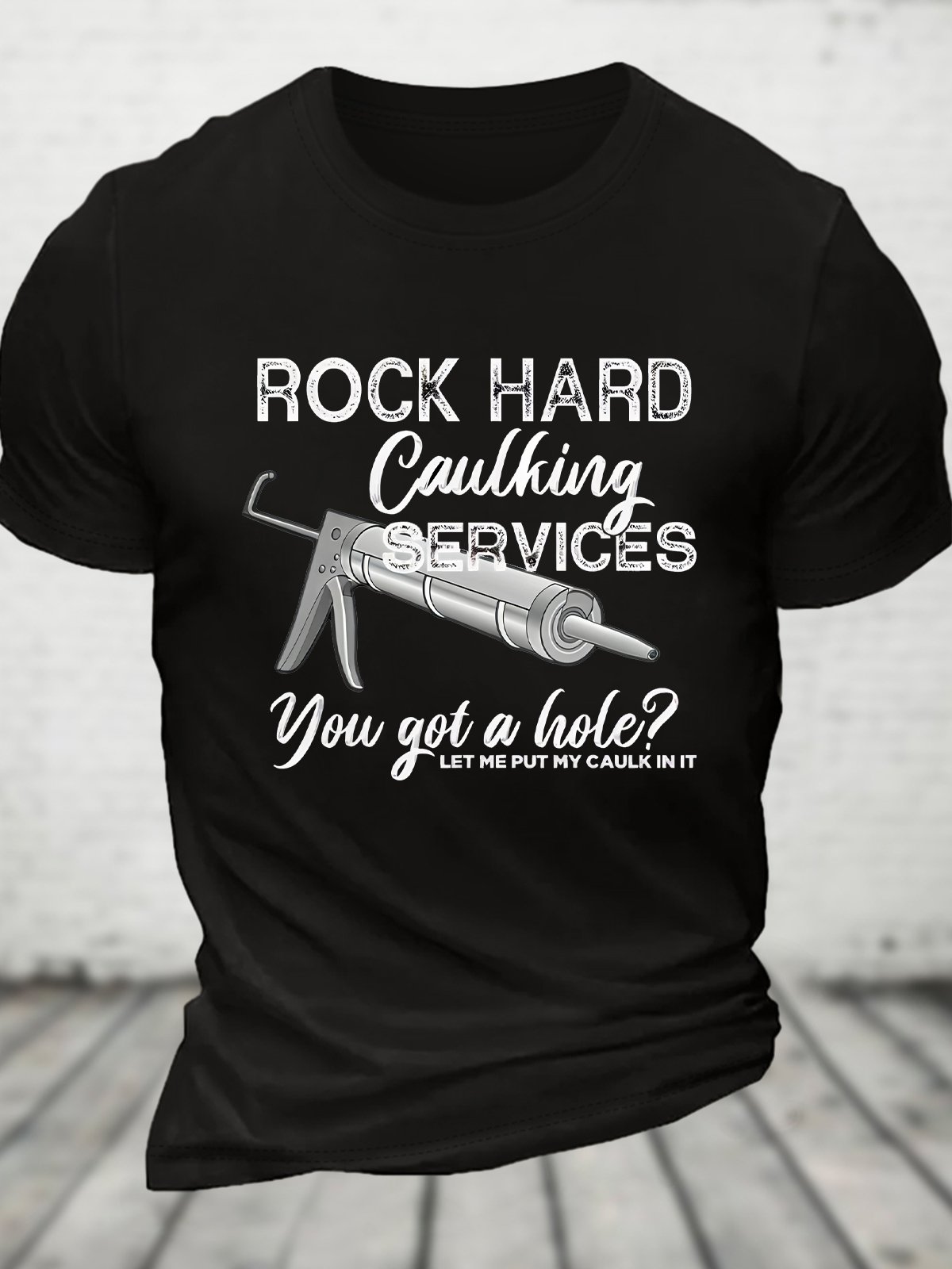 Rock Hard Caulking Services Retro Cotton T-shirt