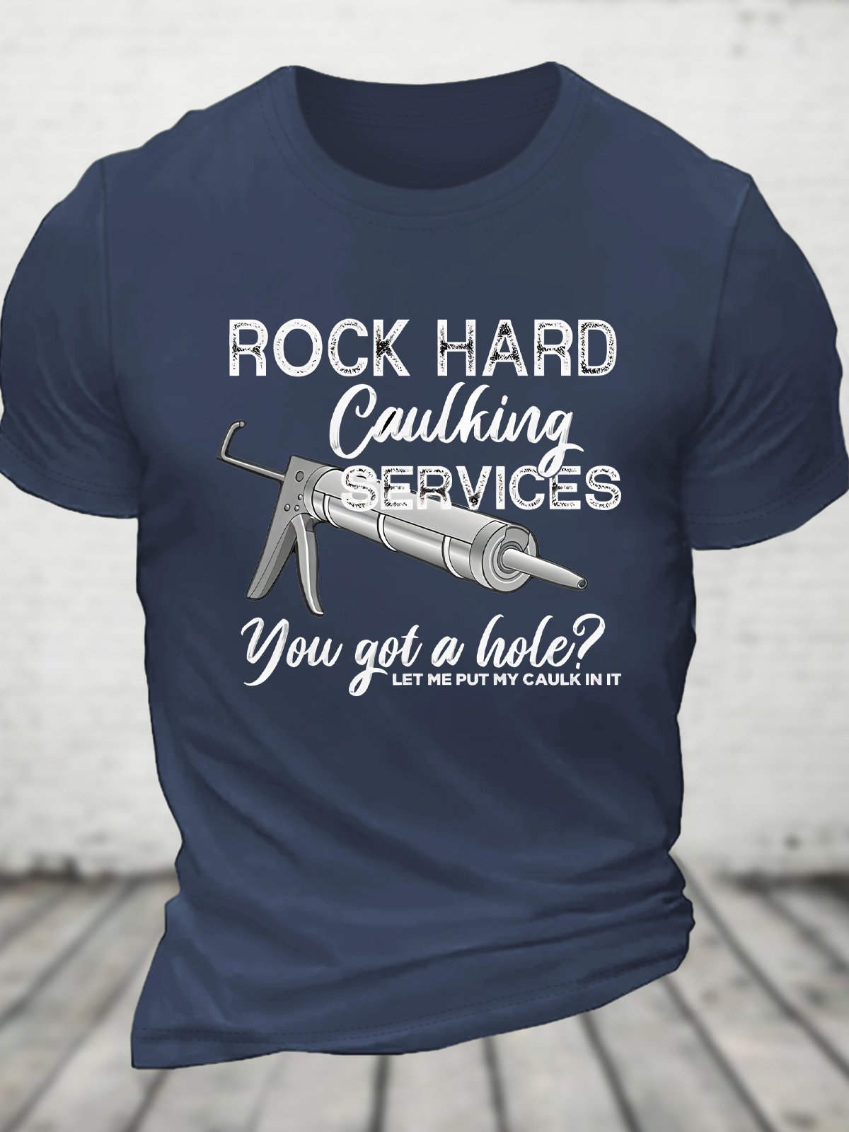 Rock Hard Caulking Services Retro Cotton T-shirt