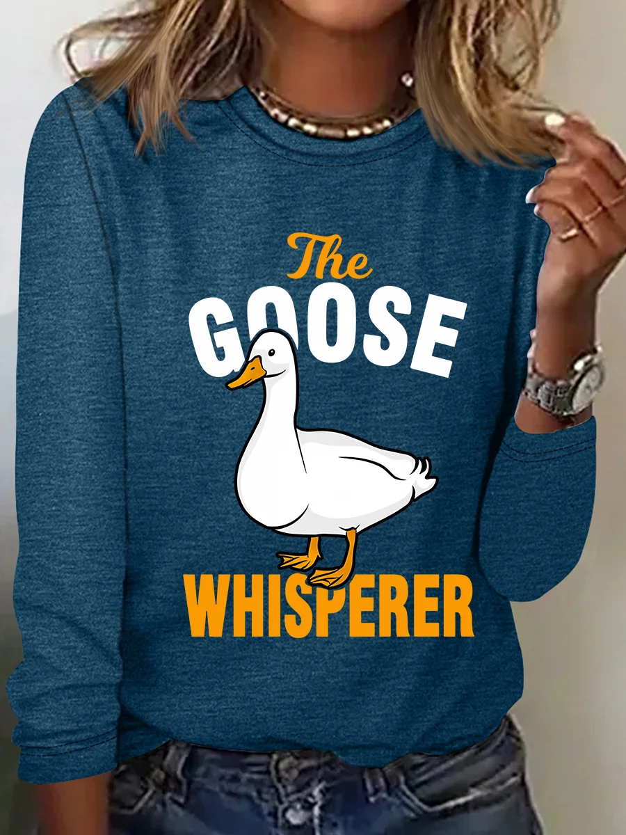 Goose Geese Whisperer Casual Long Sleeve Shirt