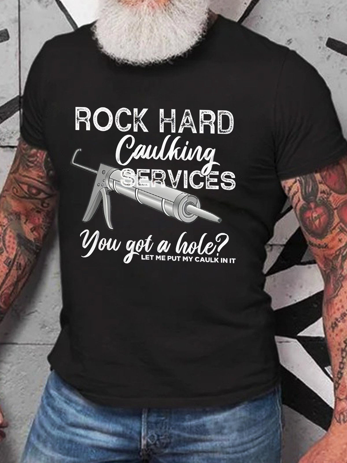 Rock Hard Caulking Services Retro Cotton T-shirt