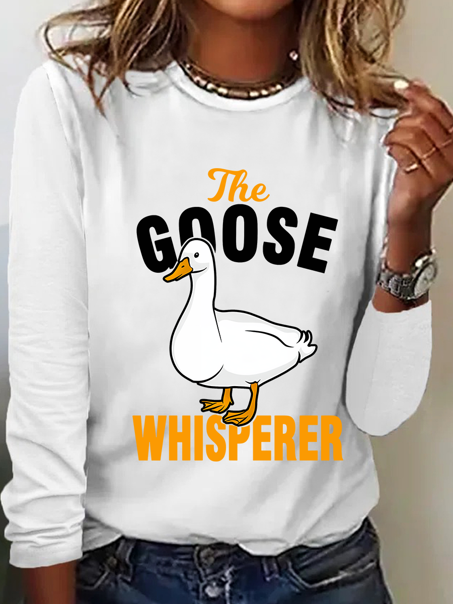 Goose Geese Whisperer Casual Long Sleeve Shirt