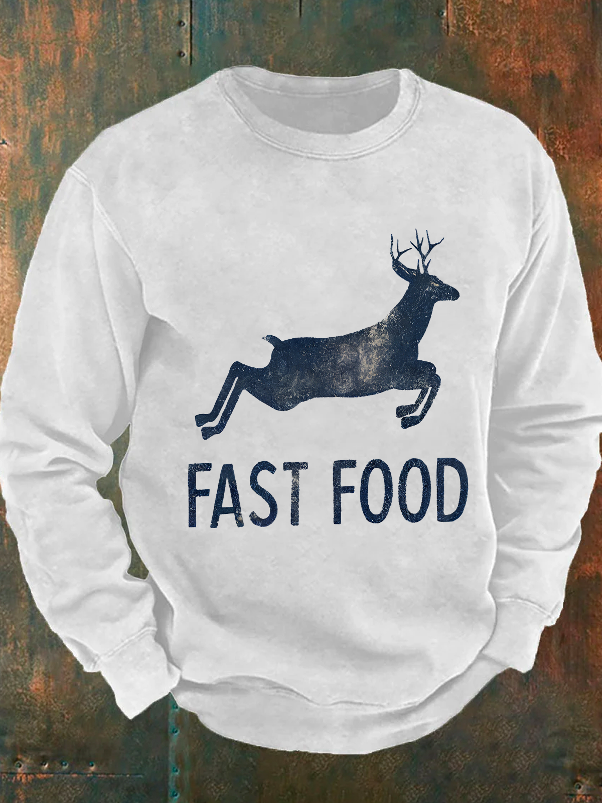 Funny Joke Hunting Fast Food Deer Men's Casual Sweatshirt