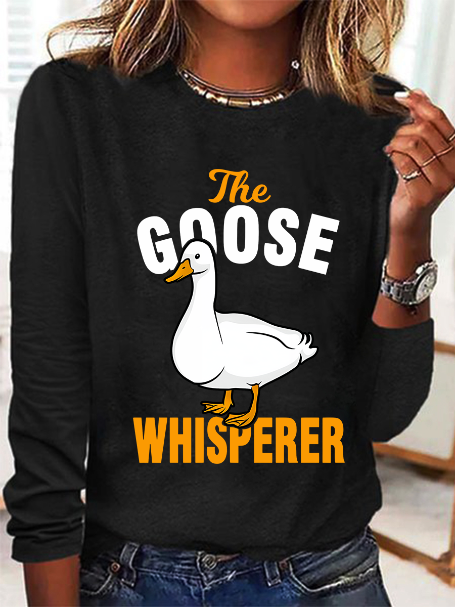 Goose Geese Whisperer Casual Long Sleeve Shirt