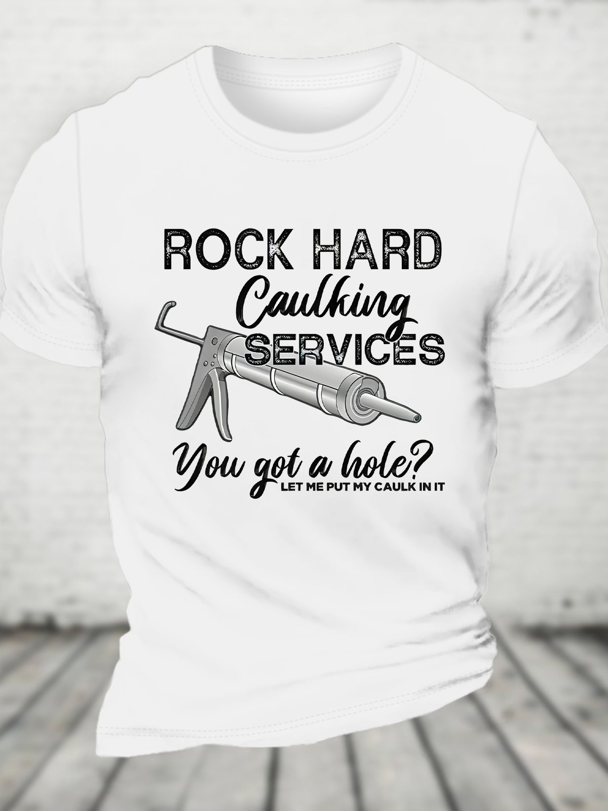 Rock Hard Caulking Services Retro Cotton T-shirt