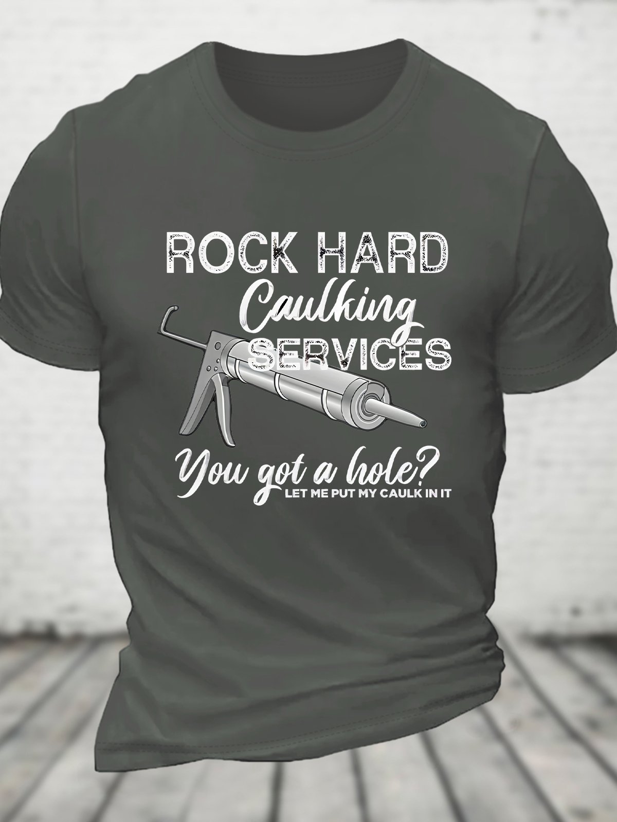 Rock Hard Caulking Services Retro Cotton T-shirt