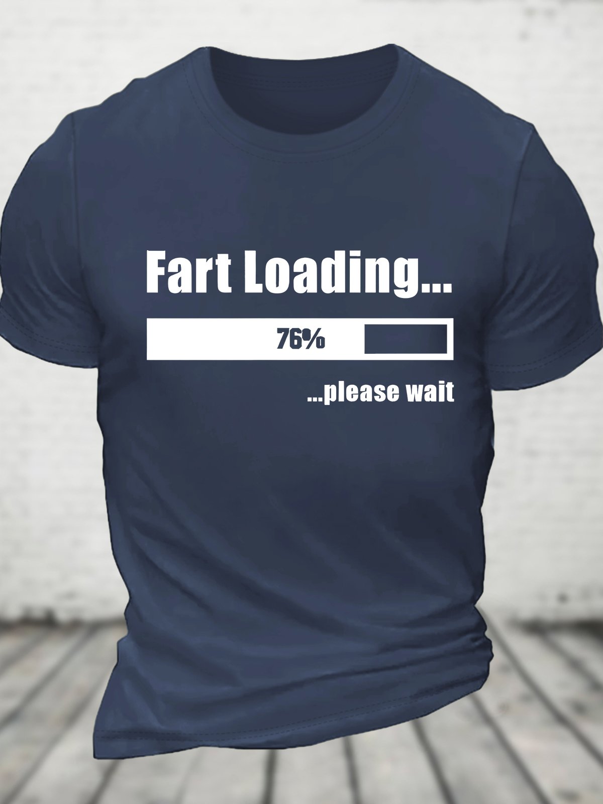 Fart Loading Funny T-shirt Humor Tee Joke Gag Cotton T-shirt