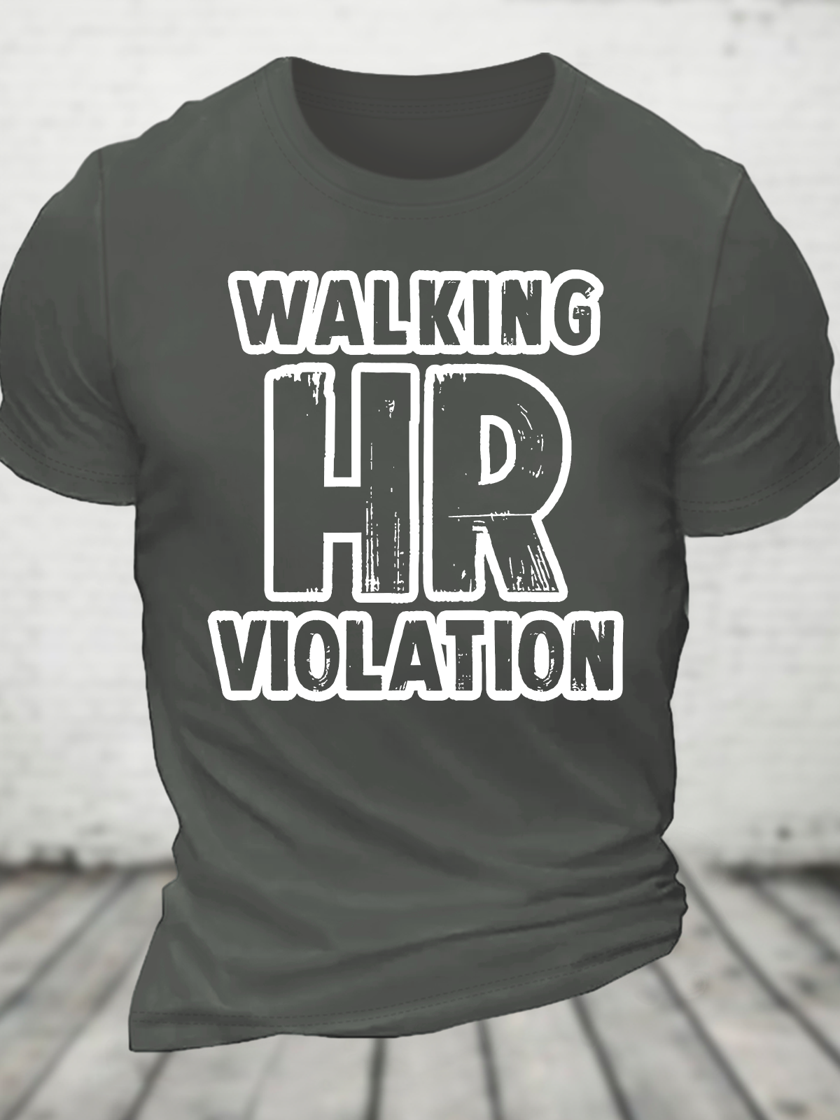 Walking Hr Violation Cotton T-Shirt