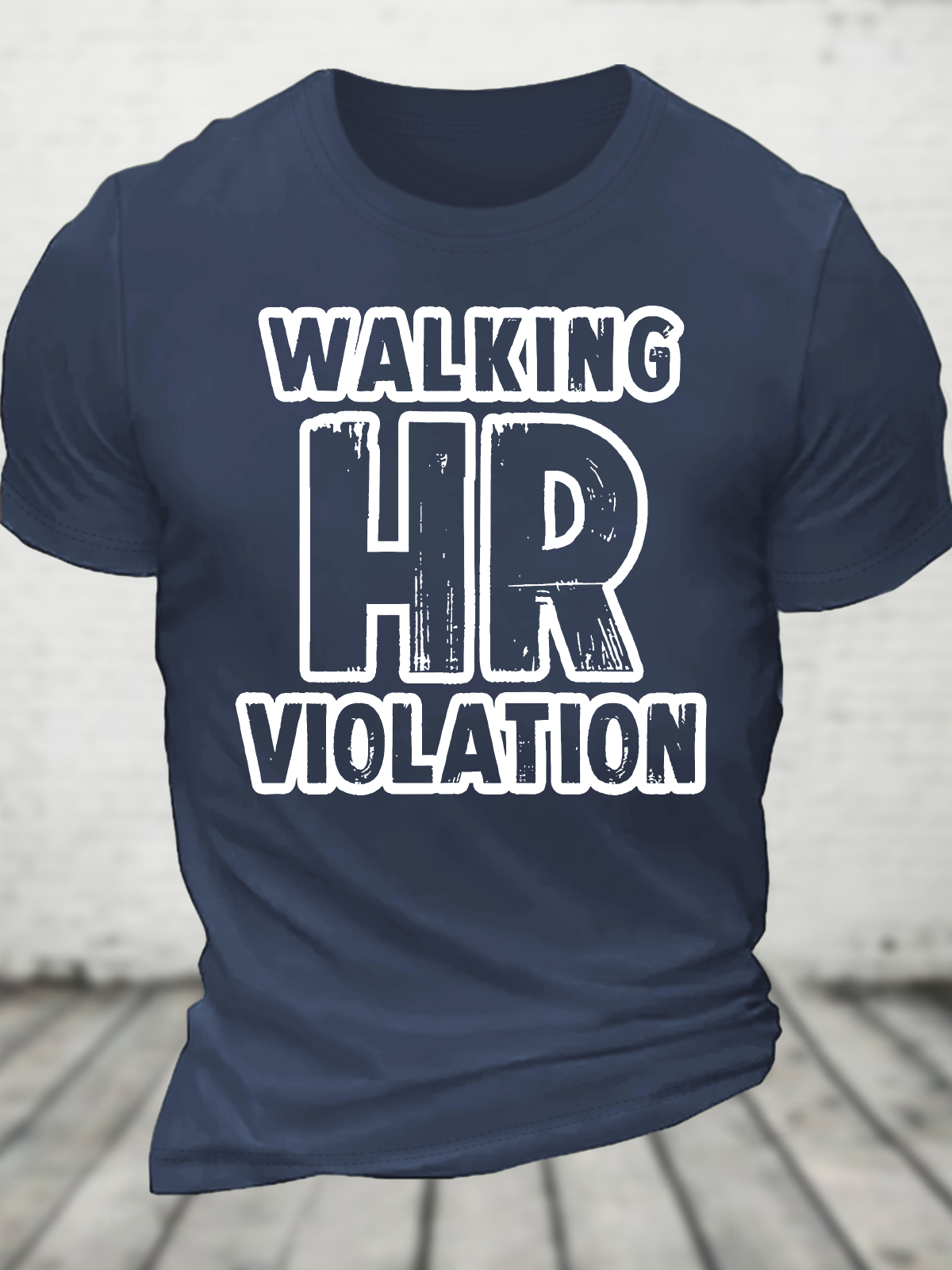 Walking Hr Violation Cotton T-Shirt