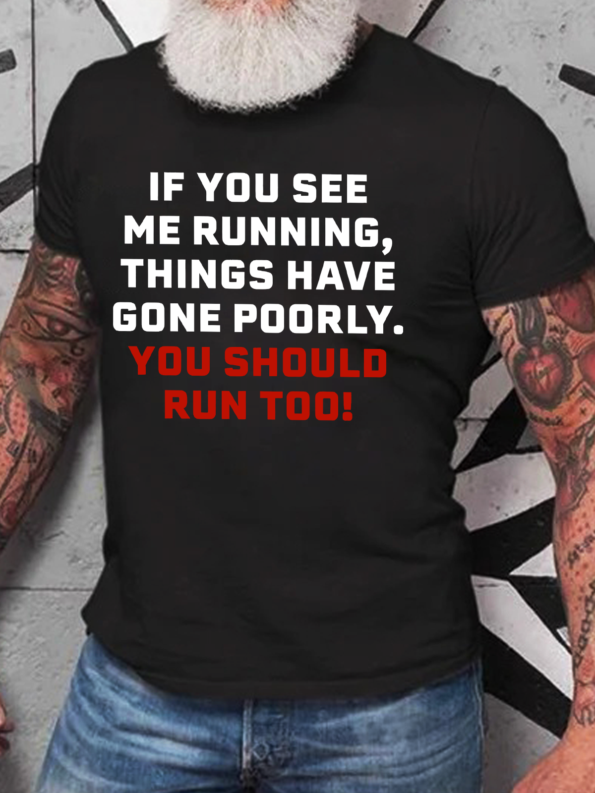 If You See Me Running, Things Have Gone Poorly Cotton T-Shirt