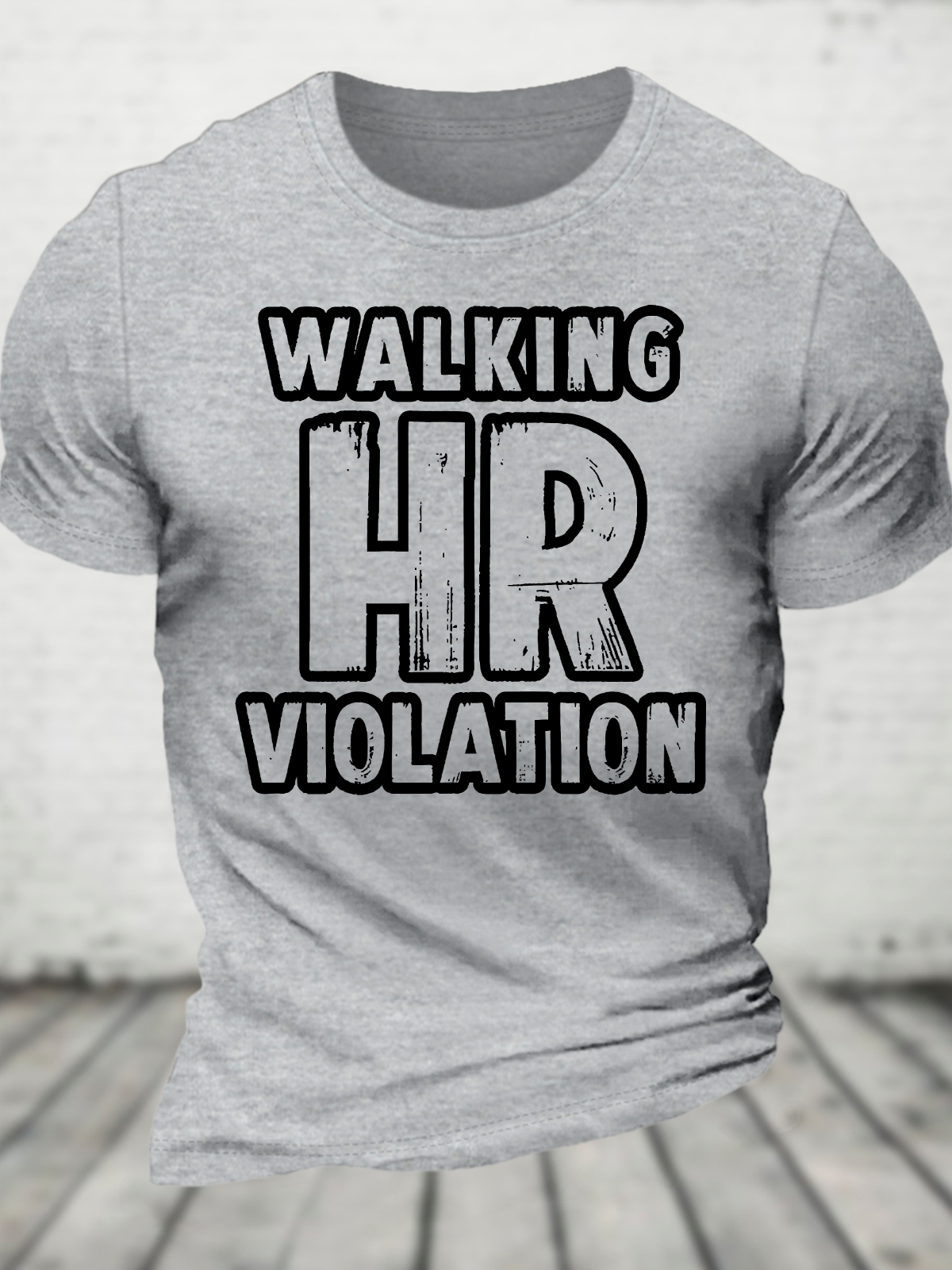 Walking Hr Violation Cotton T-Shirt