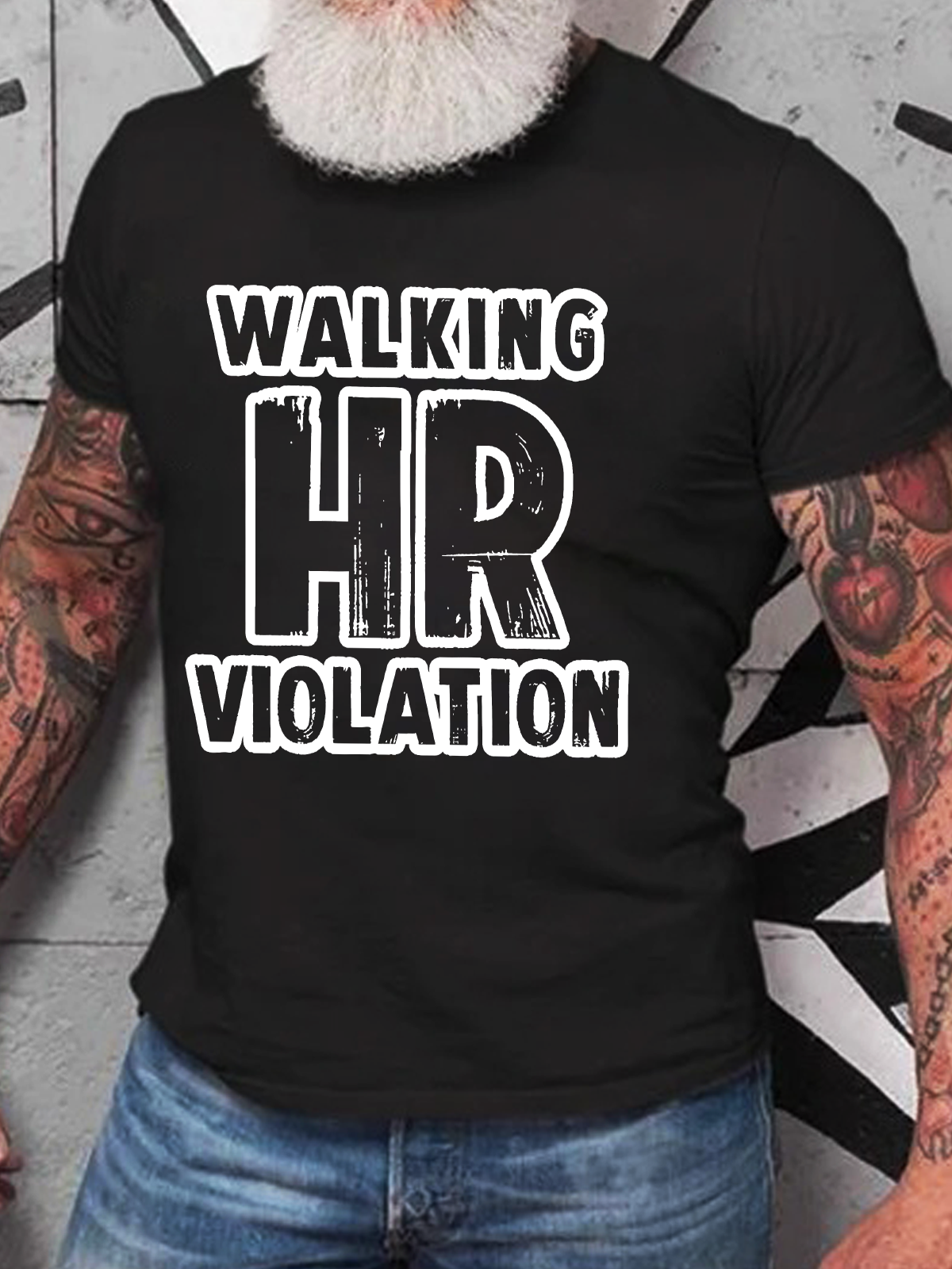 Walking Hr Violation Cotton T-Shirt