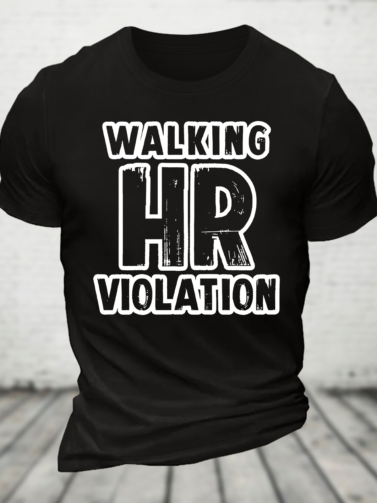 Walking Hr Violation Cotton T-Shirt