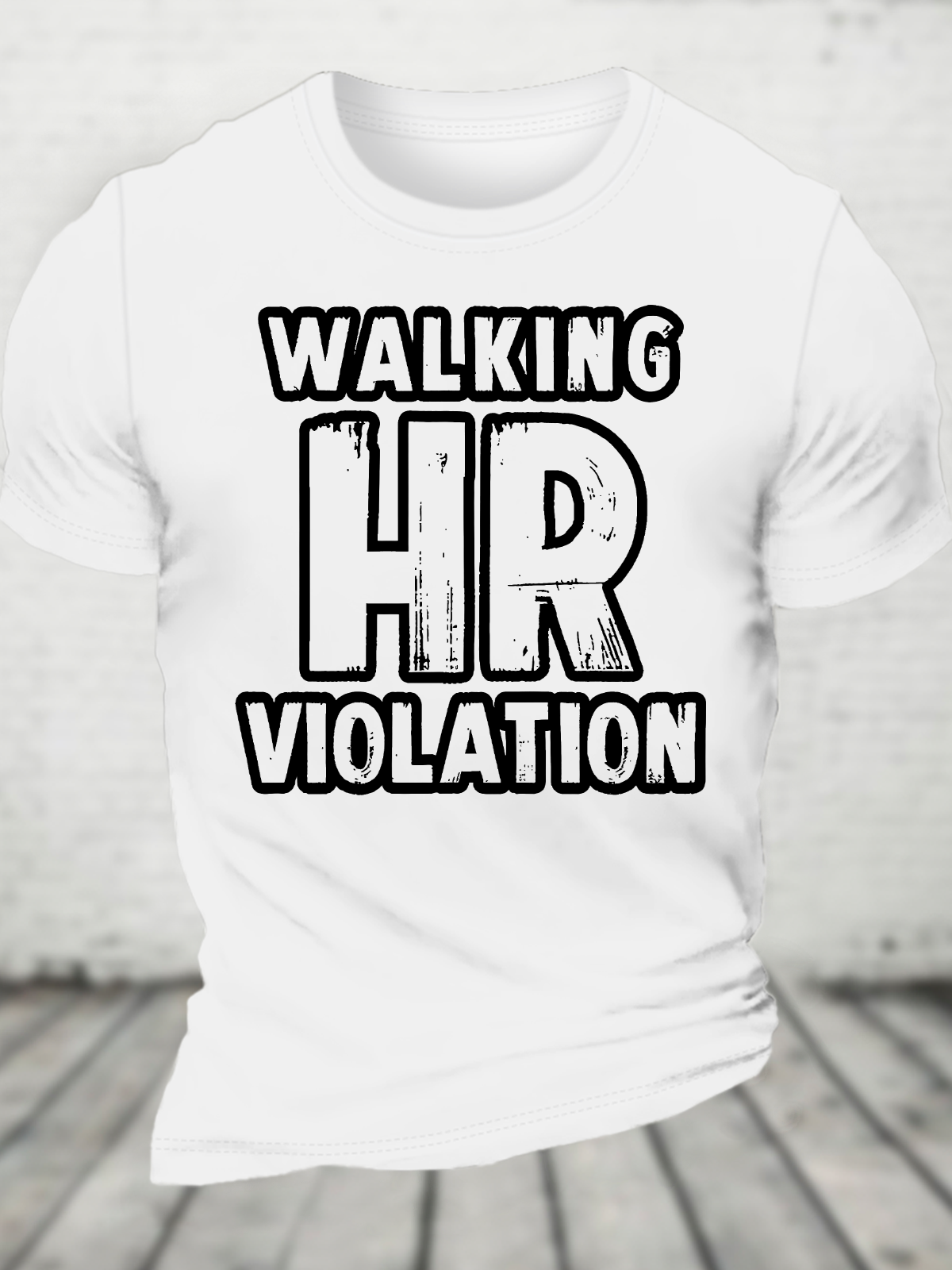 Walking Hr Violation Cotton T-Shirt