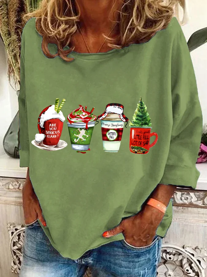 Christmas Latte Christmas Coffee Casual Sweatshirt