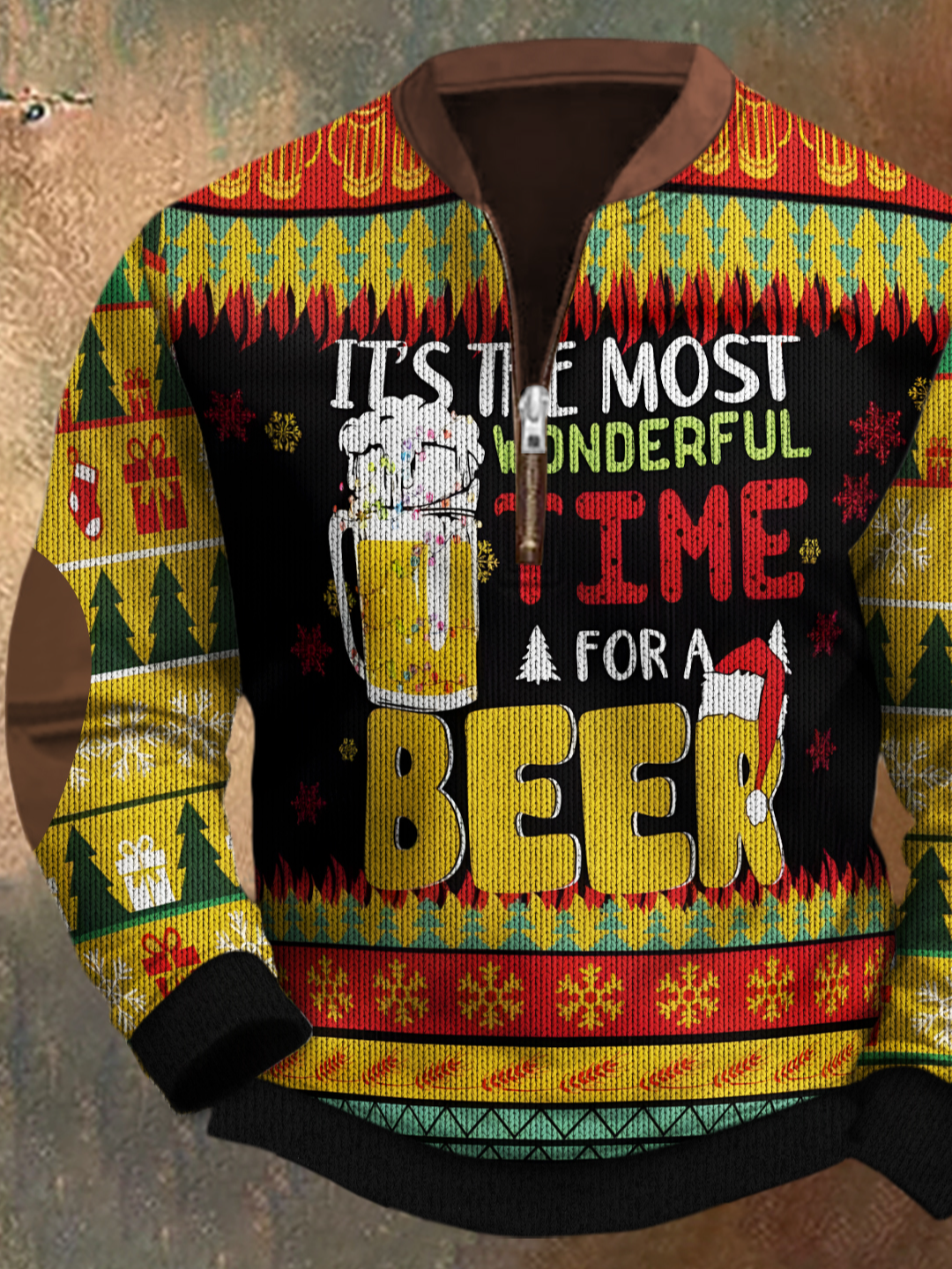 It's The Most Wonderful Time For A Beer Ugly Christmas Sweater Sweatshirt