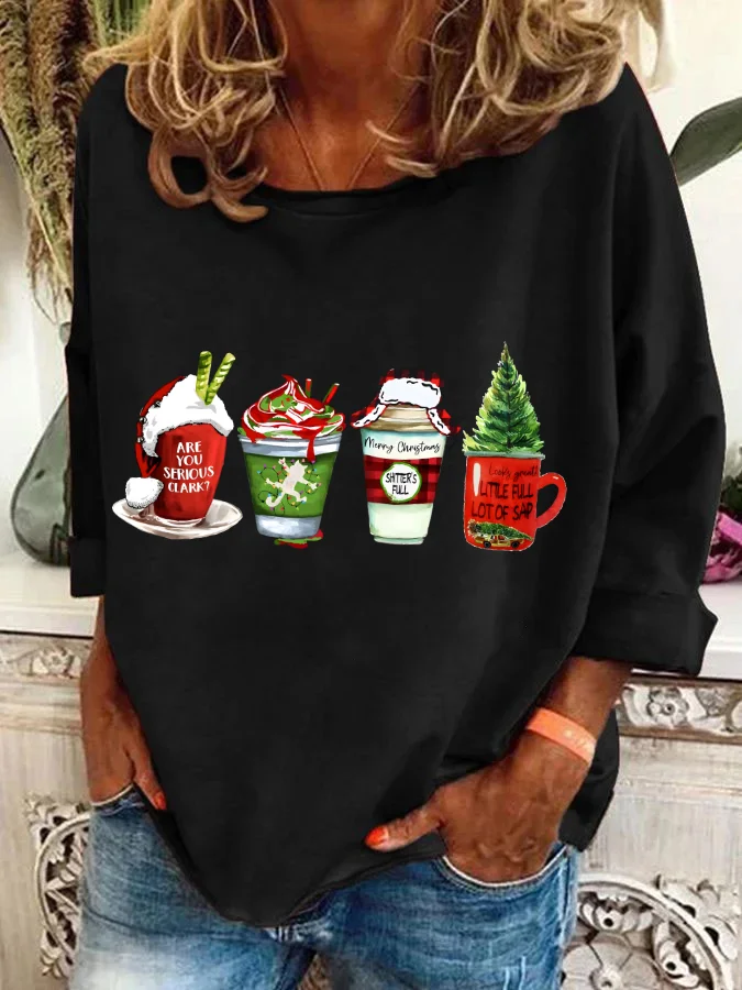 Christmas Latte Christmas Coffee Casual Sweatshirt