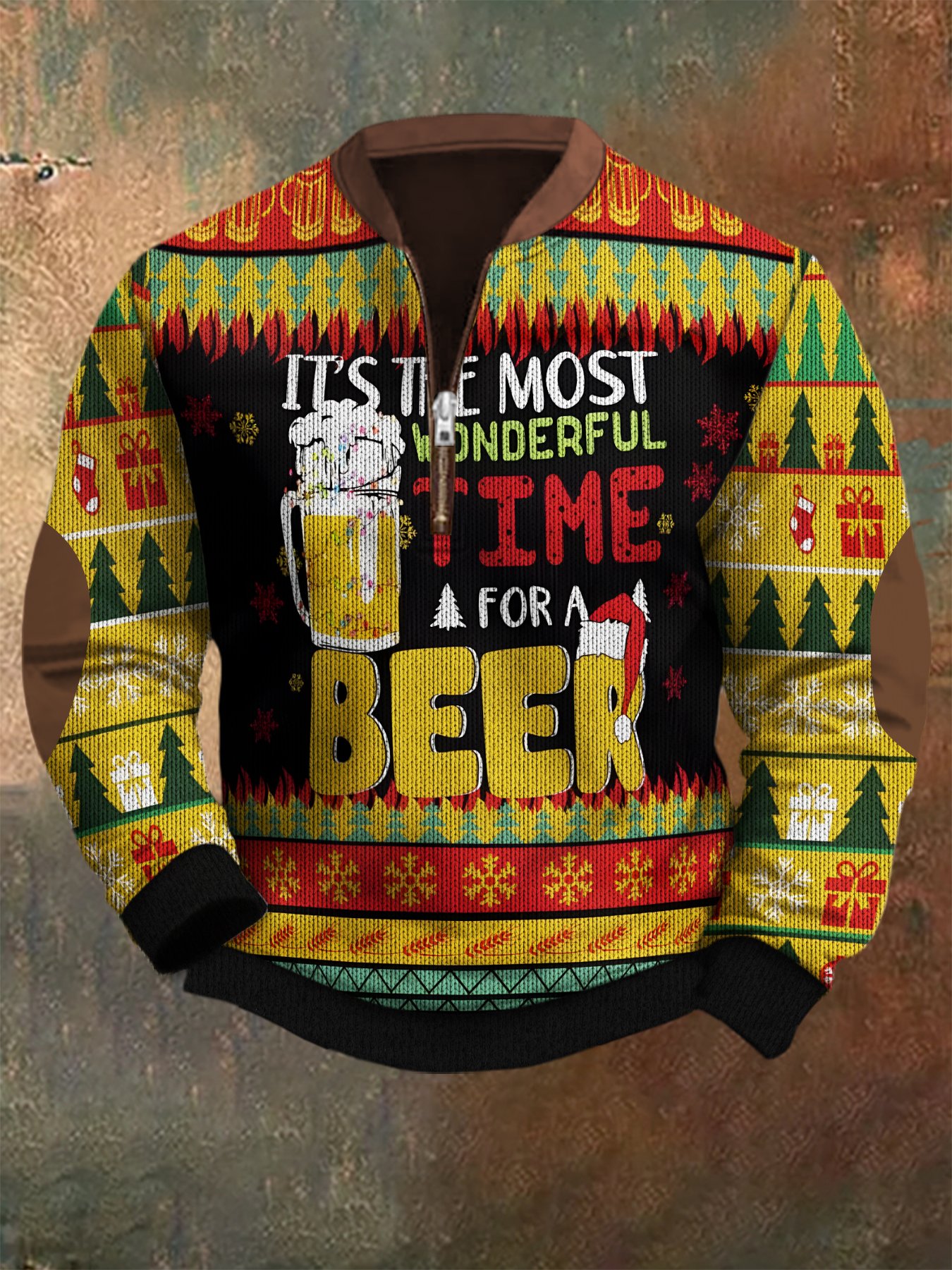 It's The Most Wonderful Time For A Beer Ugly Christmas Sweater Sweatshirt