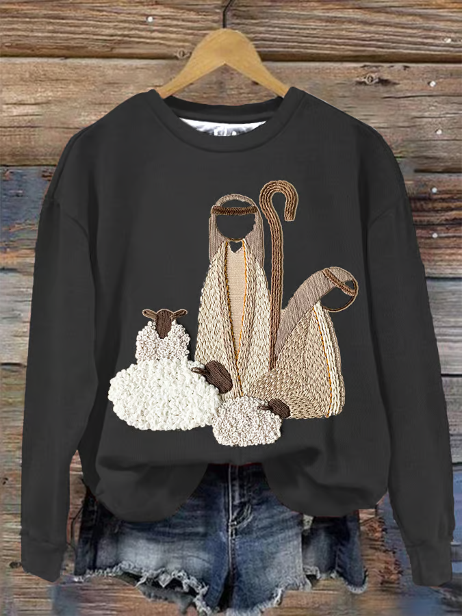 Women's Nativity Christmas Sweatshirt