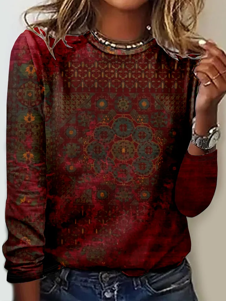 Ethnic Casual Loose T-Shirt