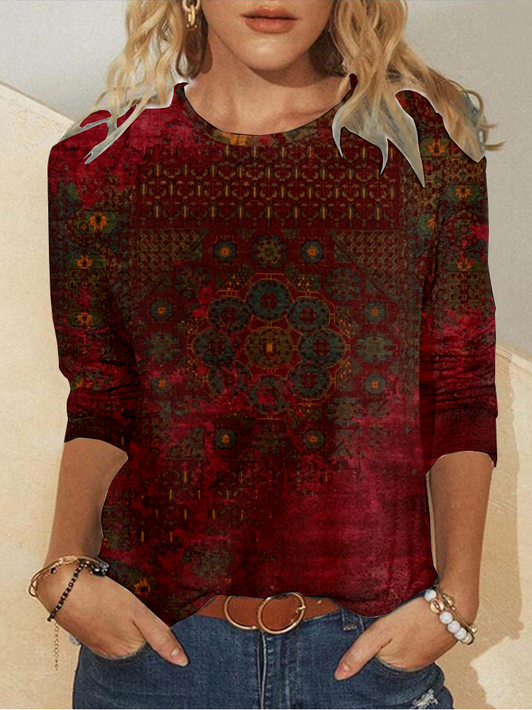 Ethnic Casual Loose T-Shirt