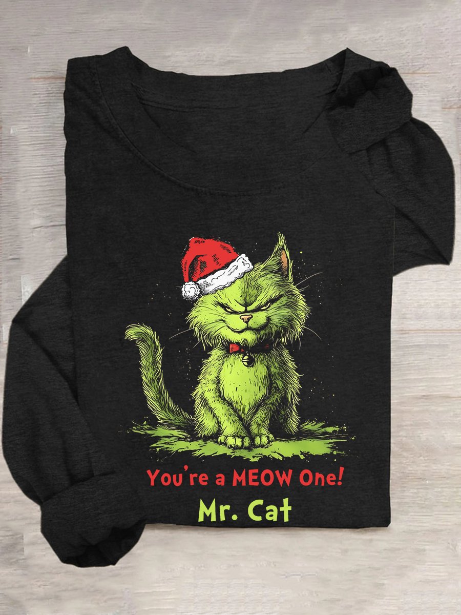 You're A Meow One Mr Cat Casual Long Sleeve Shirt