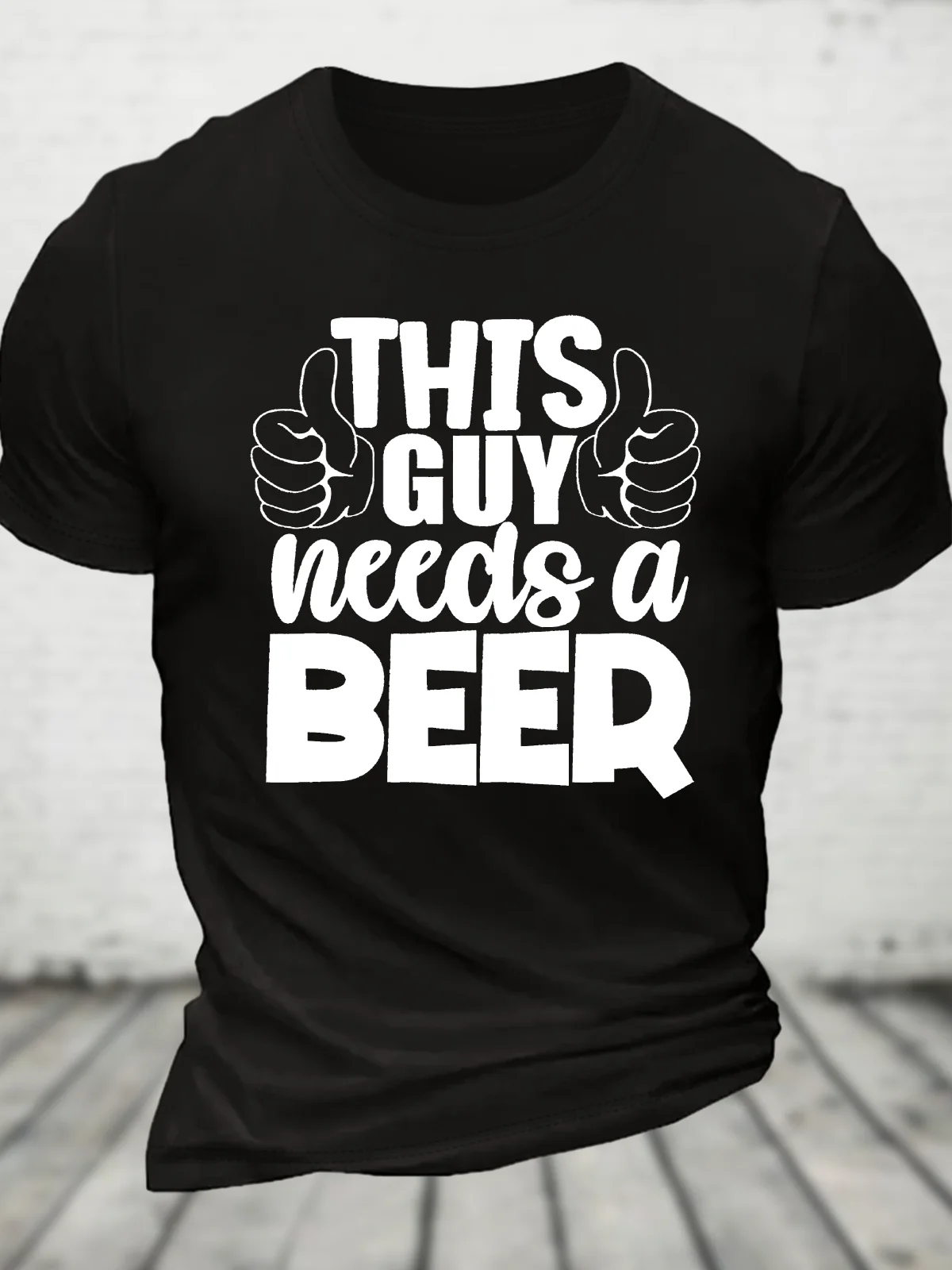 This Guy Needs A Beer Cotton T-Shirt