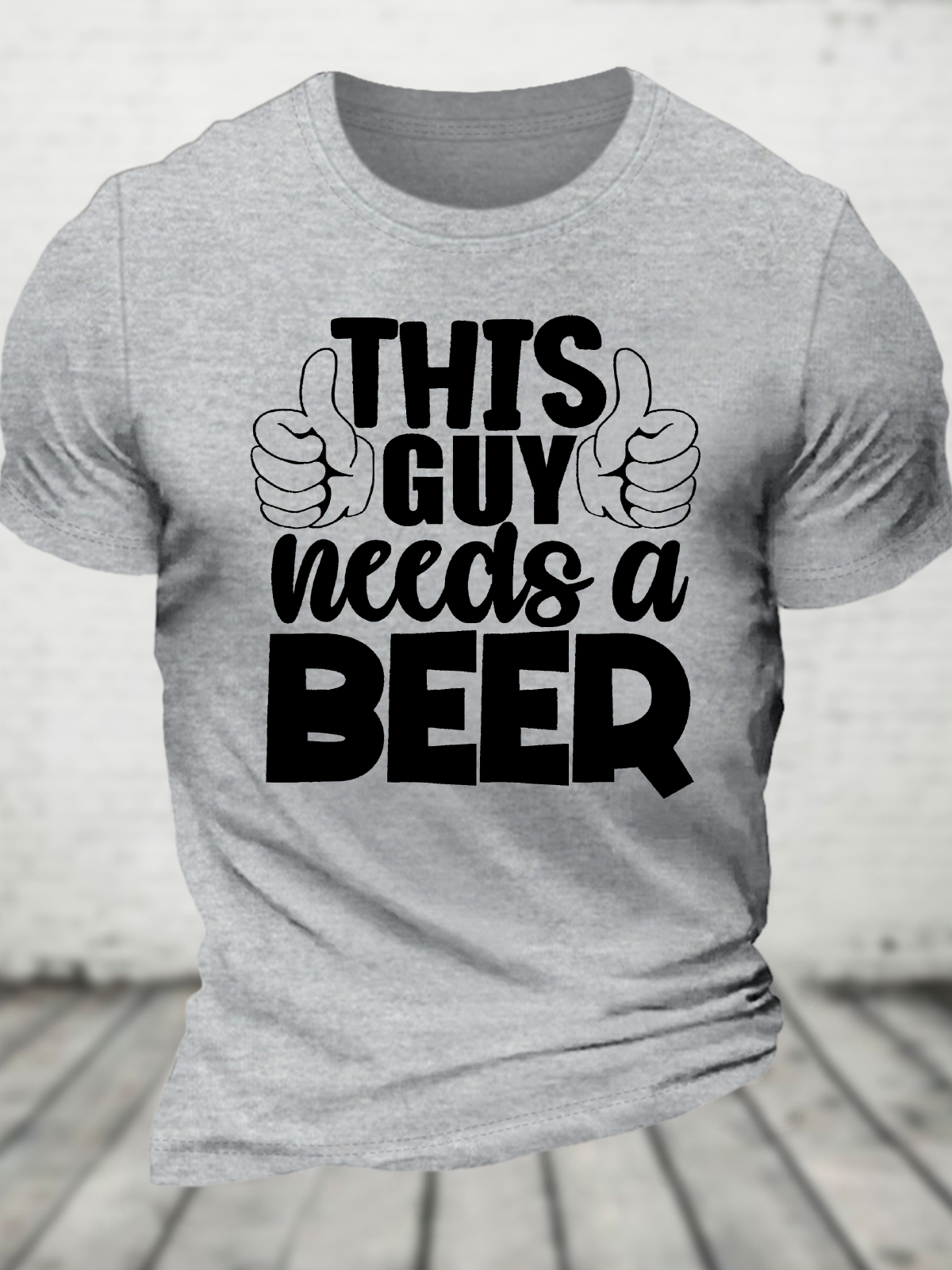 This Guy Needs A Beer Cotton T-Shirt