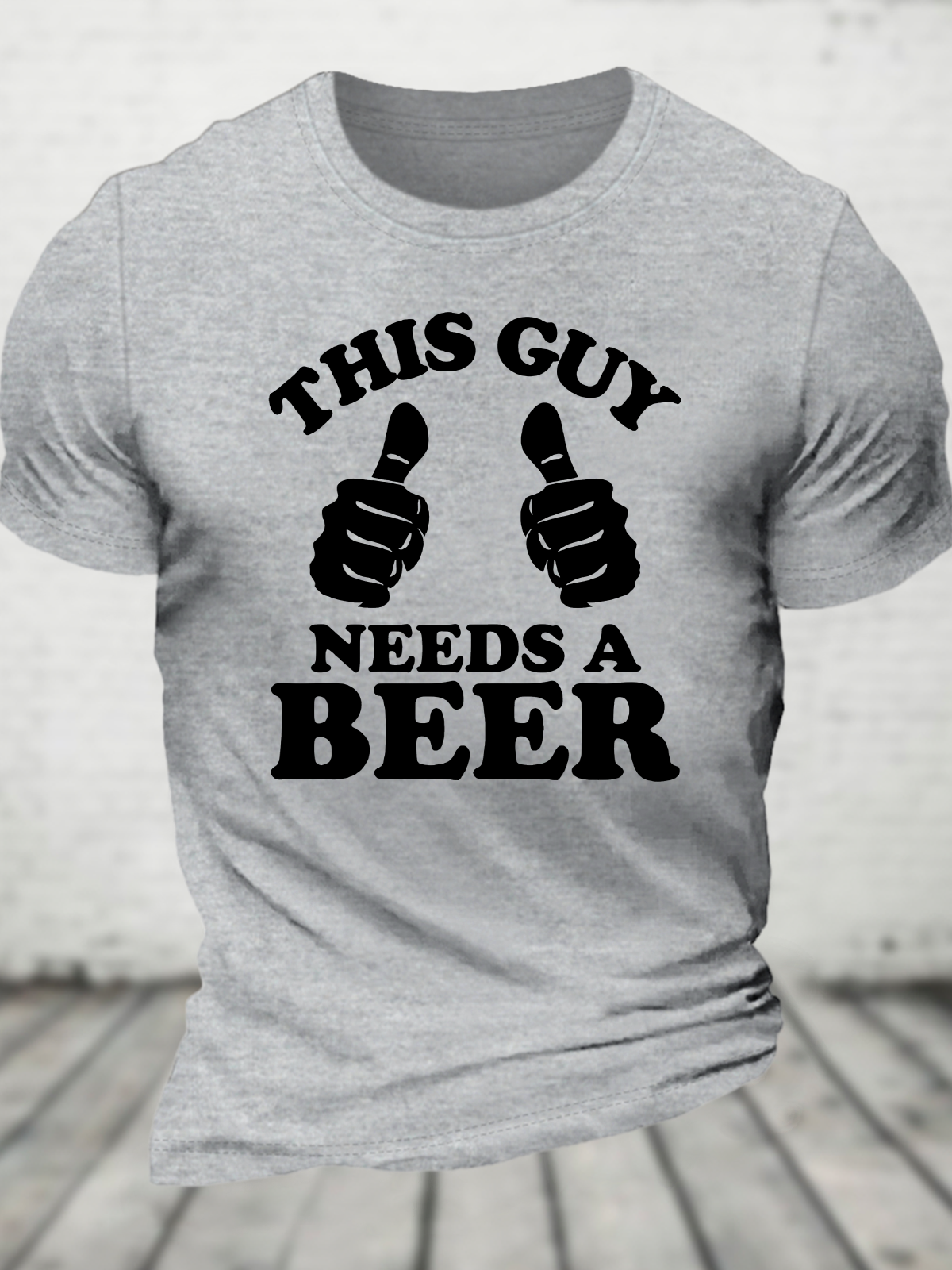 This Guy Need A Beer Cotton T-Shirt