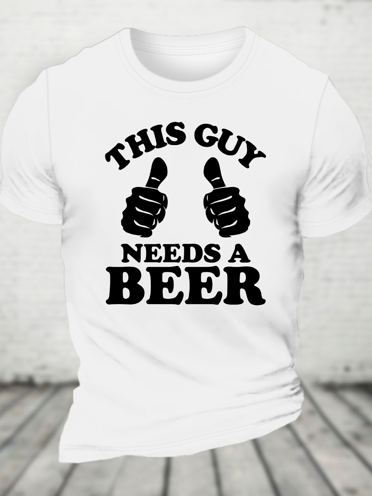 This Guy Need A Beer Cotton T-Shirt